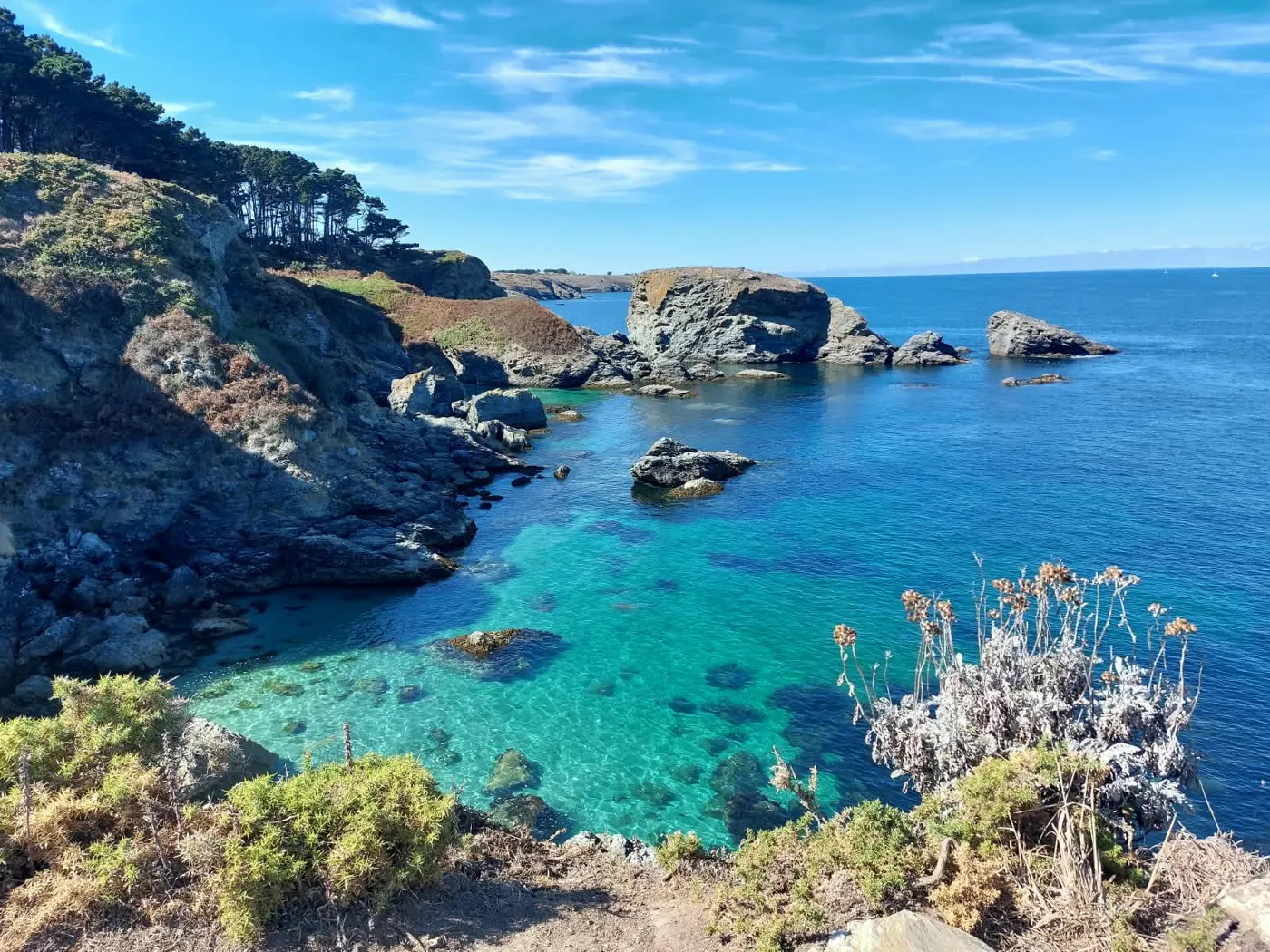 Criques aux eaux turquoise de Belle-Île-en-Mer